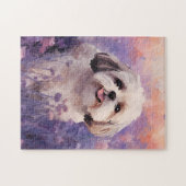 Shih Tzu in Lavender field Puzzle (Horizontal)