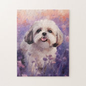 Shih Tzu in Lavender field Puzzle (Vertikal)