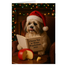 Shih Tzu 'Käse-Steuer' Weihnachtskarte