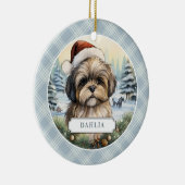 Shih Tzu Keramik Circle Ornament (Rechts)