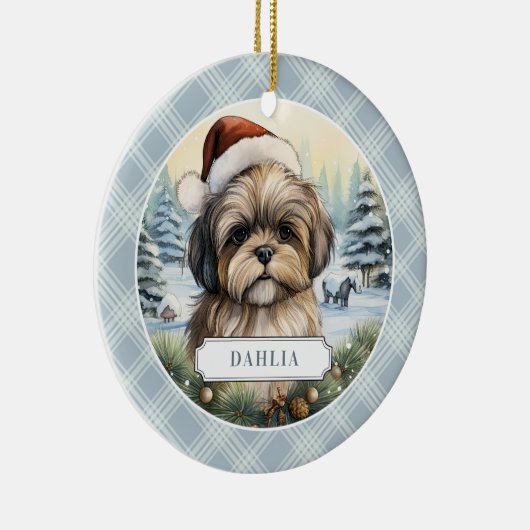 Shih Tzu Keramik Circle Ornament (Rechts)