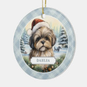 Shih Tzu Keramik Circle Ornament (Links)