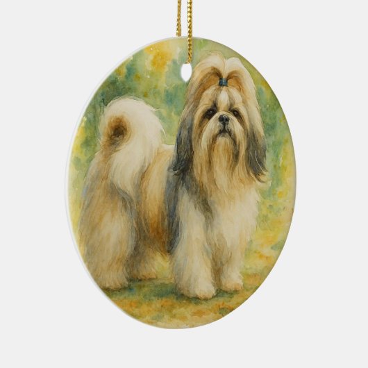 Shih Tzu Keramik Ornament (Rechts)