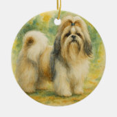 Shih Tzu Keramik Ornament (Vorne)