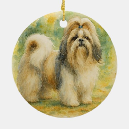 Shih Tzu Keramik Ornament (Hinten)