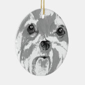 Shih Tzu Keramik Ornament (Rechts)
