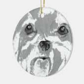 Shih Tzu Keramik Ornament (Links)