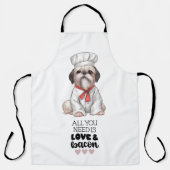 Shih Tzu Koch Liebe & Bacon Schürze (Vorderseite)