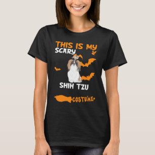 Shih Tzu Kostüm Halloween Fauler Schrecklicher Hun T-Shirt