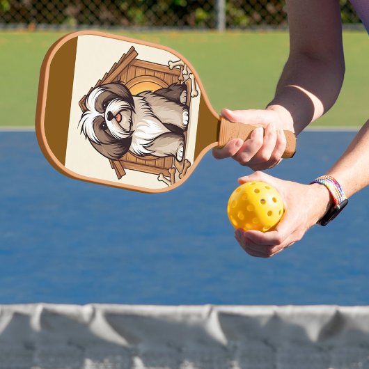 Shih Tzu Kunst Pickleball Schläger