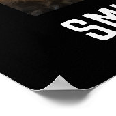 Shih tzu laughing smile customize photo text  poster (Ecke)