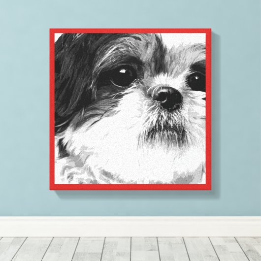 Shih Tzu Leinwanddruck (Insitu (Holzboden))