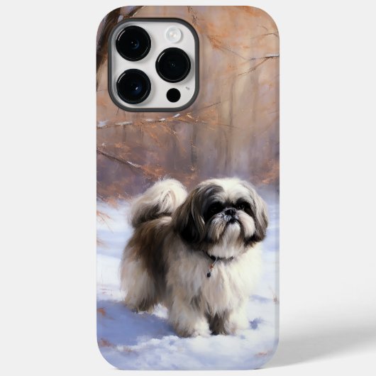 Shih Tzu Let It Snow Weihnachten Case-Mate iPhone Hülle (Rückseite)