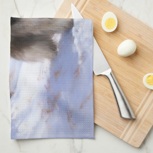 Shih Tzu Let It Snow Weihnachten Geschirrtuch (Viertel Falte)