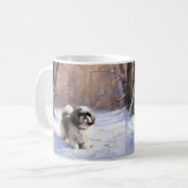 Shih Tzu Let It Snow Weihnachten Kaffeetasse (Vorderseite Links)