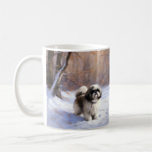 Shih Tzu Let It Snow Weihnachten Kaffeetasse