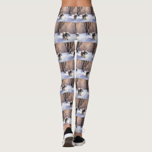 Shih Tzu Let It Snow Weihnachten Leggings (Rückseite)