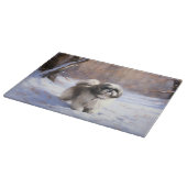 Shih Tzu Let It Snow Weihnachten Schneidebrett (Ecke)