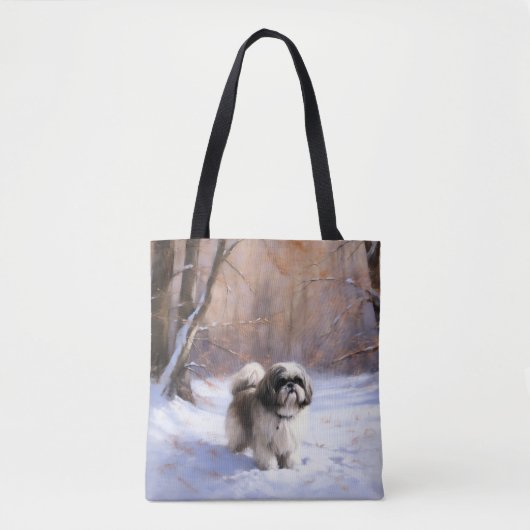 Shih Tzu Let It Snow Weihnachten Tasche (Vorderseite)