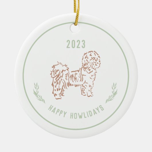 Shih Tzu, Lhasa Apso Dog Holiday Ornament (Vorne)