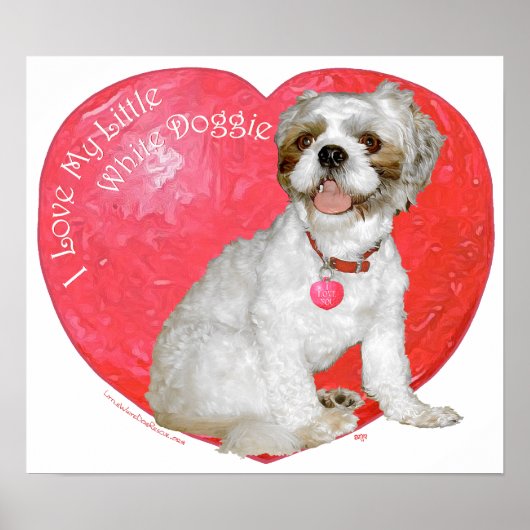 Shih Tzu / Lhasa Apso Valentinstag Poster (Vorne)