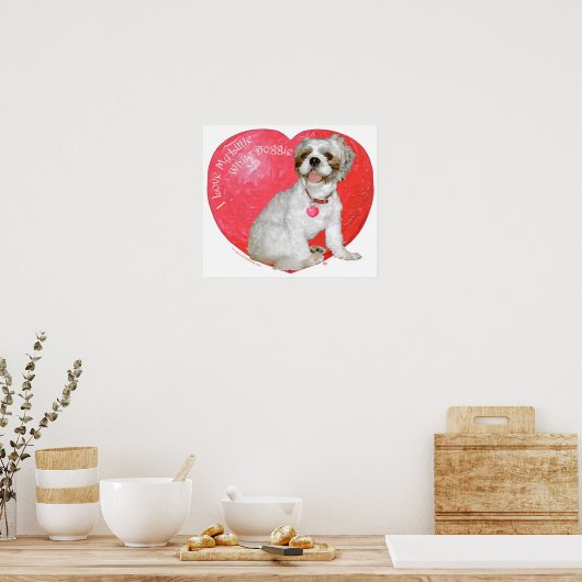 Shih Tzu / Lhasa Apso Valentinstag Poster (Küche)
