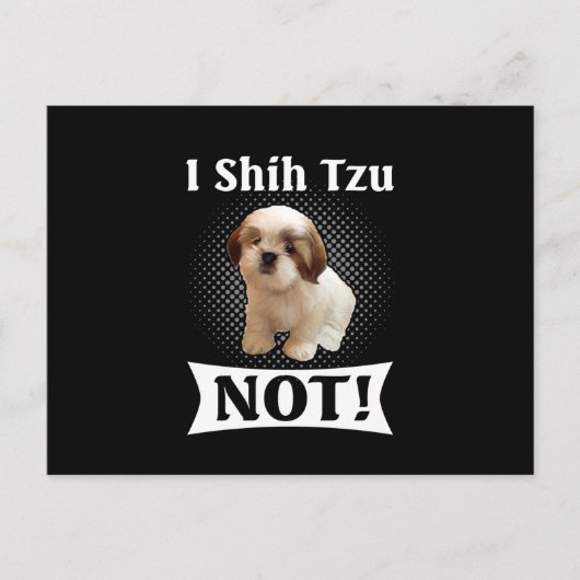 Shih Tzu Liebe Niedlich Funny Shih Tzu Ankündigungspostkarte (Vorderseite)