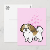 Shih Tzu Liebe (Welpenschnitt) Postkarte (Vorne/Hinten)