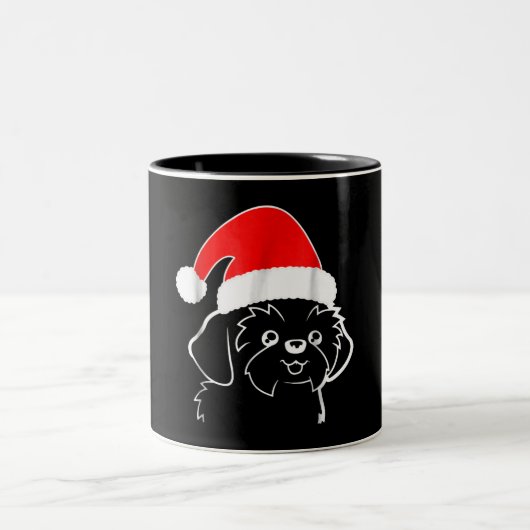 Shih Tzu Liebhaber| Shih Tzu Ugly Christmas Gesche Zweifarbige Tasse (Mittel)