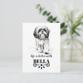 Shih Tzu Life ist mit dem benutzerdefinierten Doge Postkarte (Stehend Vorderseite)