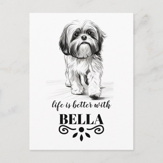 Shih Tzu Life ist mit dem benutzerdefinierten Doge Postkarte (Vorderseite)