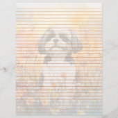Shih Tzu Lined - 8,5" x 11" Stationierblech (Rückseite)