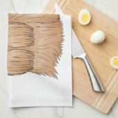 Shih tzu long hair dog cartoon illustration  geschirrtuch (Viertel Falte)