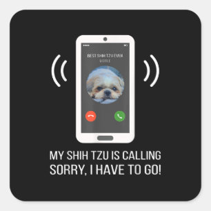 Shih Tzu Lover   Funny Shih Tzu Dog Quadratischer Aufkleber