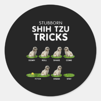 Shih Tzu Lover | Funny Shih Tzu Trick Dog Liebe Runder Aufkleber