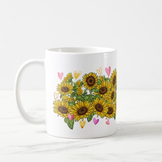Shih tzu Lover Sonnenblume Dog Lover Trainer Kaffeetasse (Links)