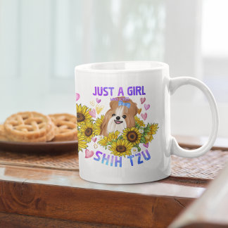 Shih tzu Lover Sonnenblume Dog Lover Trainer Kaffeetasse
