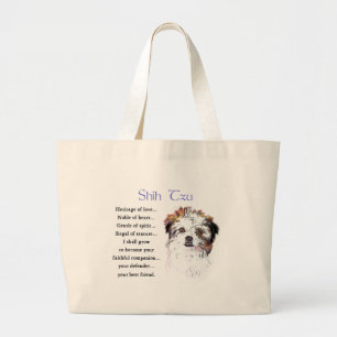 Shih Tzu Lovers Geschenke Jumbo Stoffbeutel