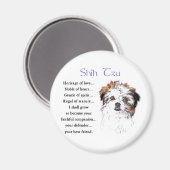 Shih Tzu Lovers Geschenke Magnet (Vorderseite/Rückseite)