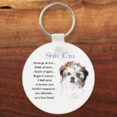 Shih Tzu Lovers Geschenke Schlüsselanhänger (Vorderseite)