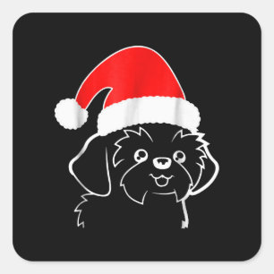 Shih Tzu Lovers   Shih Tzu Ugly Weihnachtsgeschenk Quadratischer Aufkleber