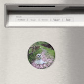 Shih Tzu Magnet Purple Flowers (In Situ (Geschirrspüler))