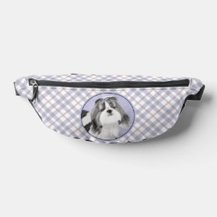 Shih Tzu Malerei Schwarz & Weiß Original Dog Art Bauchtasche