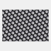 Shih Tzu Malerei Schwarz & Weiß Original Dog Art Geschenkpapier Set (Vorderseite 3)