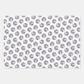 Shih Tzu Malerei Schwarz & Weiß Original Dog Art Geschenkpapier Set (Vorderseite 2)