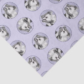 Shih Tzu Malerei Schwarz & Weiß Original Dog Art Seidenpapier (Ausschnitt)