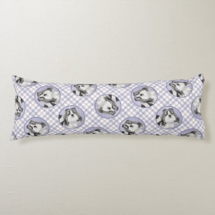 Shih Tzu Malerei Schwarz & Weiß Original Dog Art Seitenschläferkissen