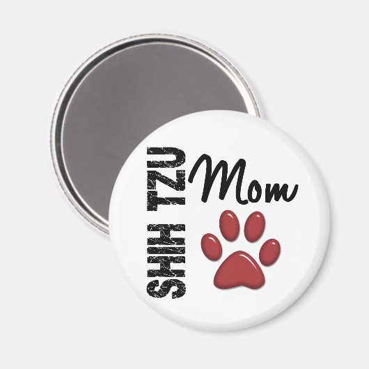 Shih Tzu Mama 2 Magnet (Vorderseite/Rückseite)