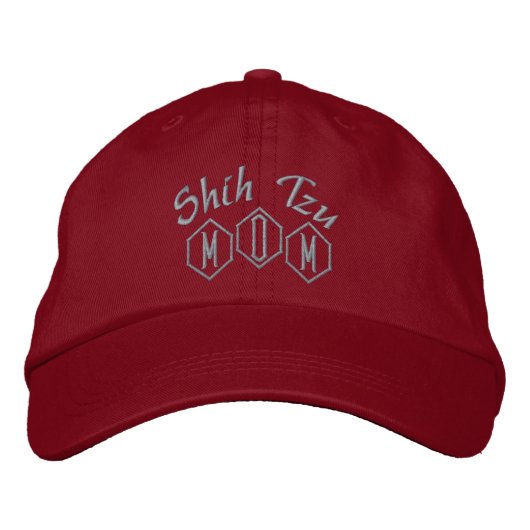 Shih Tzu Mama Geschenke Bestickte Kappe (Vorderseite)