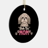 Shih Tzu Mama Keramik Ornament (Rechts)